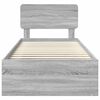 vidaXL Ramka ł&oacute;żka Szary Sonoma 75 x 190 cm Lite drewno sosnowe