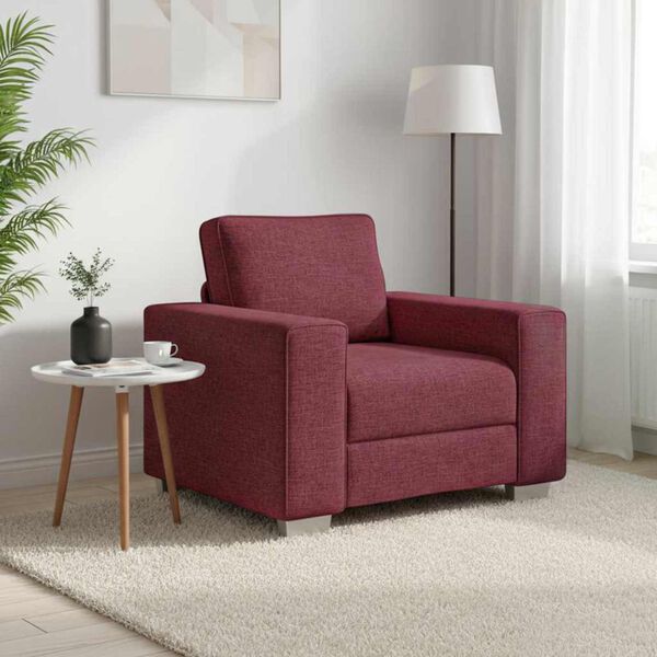 vidaXL Sofa Czerwone wino 100 x 77 x 82 cm tkanina