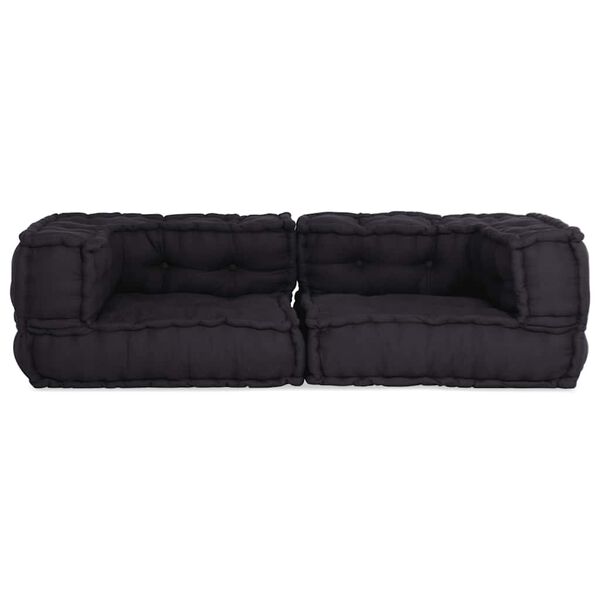 vidaXL 2-osobowa sofa modułowa, antracytowa, 140x70x36, tkanina