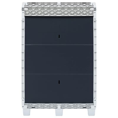 vidaXL Ogrodowy pojemnik do segregacji odpadów, 3 worki, 65x38x102 cm