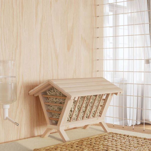 vidaXL Paśnik dla kr&oacute;lika, 44x33x33 cm, lite drewno jodłowe