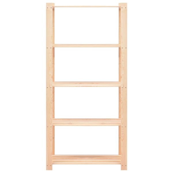 vidaXL Regały z 5 półkami, 5 szt., 80x38x170 cm, sosna, 250 kg