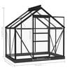 vidaXL Szklarnia, antracytowa ze szkła, 155x103x191 cm, aluminium