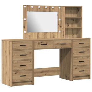 vidaXL Toaletka 3 szt. Dąb rzemieślniczy 78,5 x 41 x 135 cm