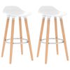 vidaXL Stołki barowe, 2 szt., białe