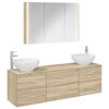 vidaXL Zestaw mebli łazienkowych 4 pcs dąb Sonoma