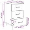 vidaXL Szafka Nocna Czarny Dąb 40 x 40 x 66 cm Materiał drewnopochodny