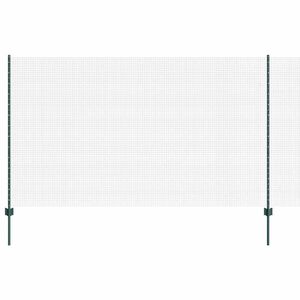 vidaXL Ogrodzenie z słupkiem Zielony 1,4 x 25 m Stal i PVC