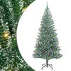 vidaXL Sztuczna choinka z śnieżnym pokryciem z lampkami LED 240 cm