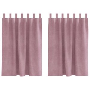 vidaXL Zasłony zaciemniające 2 szt. Ciemny R&oacute;ż 140 x 140 cm Welur