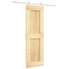 vidaXL Drzwi przesuwne 70 x 210 cm Lite Drewno Sosnowe (Nieobrobione)