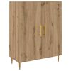 vidaXL Highboard Montowane na ścianie dąb artisan 69,5 x 34 x 180 cm