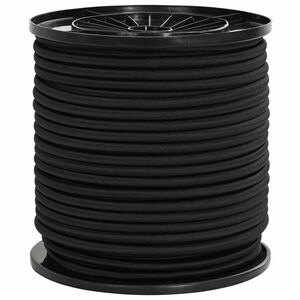 vidaXL Liny bungee 4 mm Czarny PP i guma