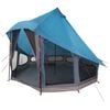 vidaXL Namiot Tipi z dachem Niebieski 404 x 370 x 270 cm tafta