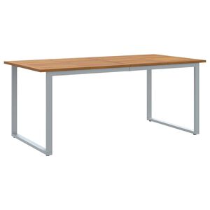vidaXL St&oacute;ł Ogrodowy Szary 180 x 90 x 75 cm Lite Drewno Akacji