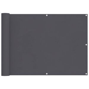 vidaXL Parawan balkonowy z tkaniny oxford 90x400 cm antracyt