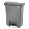 Rubbermaid Kosz z pedałem Slim Jim, 30 L, szary