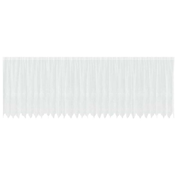 vidaXL Firanka Koronkowa z zasłonami Biały 180 x 750 cm Poliester