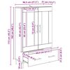 vidaXL Highboard z szufladą Stare drewno 69,5 x 31 x 115 cm