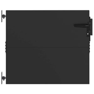 vidaXL Brama ogrodowa Czarny 85 x 100 cm Stal Malowana Proszkowo