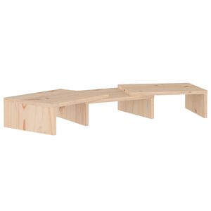vidaXL Podstawka na monitor, 60x24x10,5 cm, lite drewno sosnowe