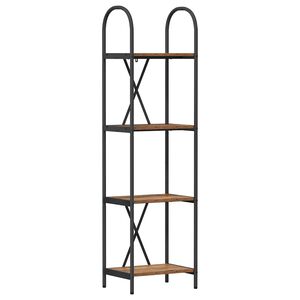 vidaXL P&oacute;łka na książki 4 poziomy 40 x 30 x 146 cm Drewno inżynieryjne