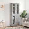vidaXL Witrynka szary dąb sonoma 69,5x34x180cm materiał drewnopochodny