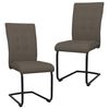 vidaXL Wspornikowe krzesła stołowe, 2 szt., taupe, obite tkaniną