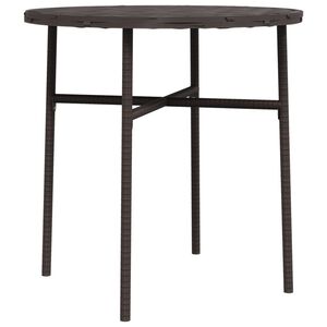 vidaXL Stolik herbaciany, brązowy, 45 cm, polirattan