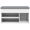 vidaXL Ławka na buty biała 82x32x45,5 cm Drewno konstrukcyjne