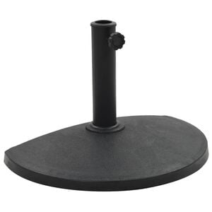 vidaXL Podstawa pod parasol ogrodowy, p&oacute;łokrągła, żywica, 9 kg, czarna