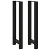 vidaXL Nogi do stołu barowego czarne 2 szt. 40x(110-111) cm stal