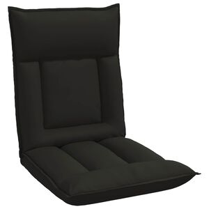 vidaXL Regulowany fotel na podłogę Czarny Ekosk&oacute;ra