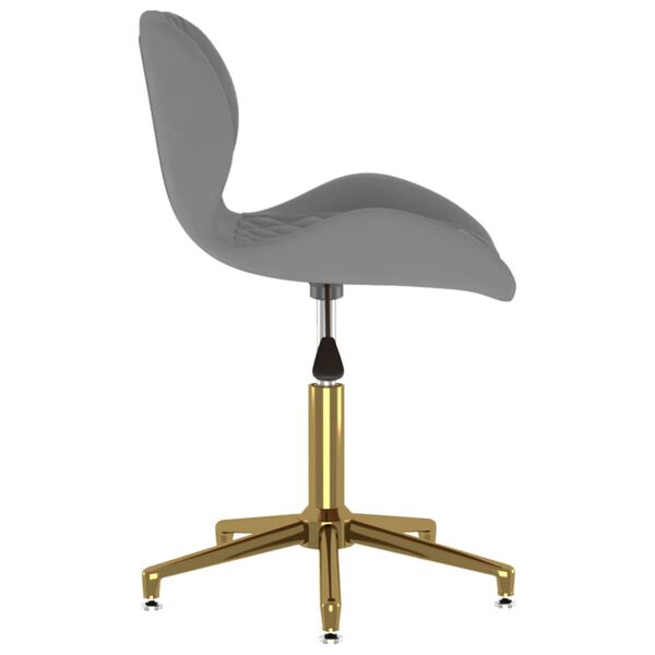 vidaXL Obrotowe krzesła stołowe, 6 szt., ciemnoszare, aksamitne