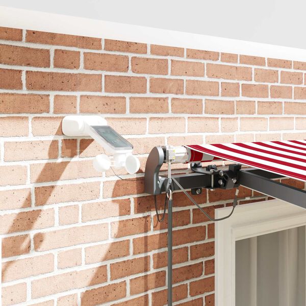 vidaXL Tkanina Zadaszenia z Czerwony i Biały 350 x 250 cm Poliester