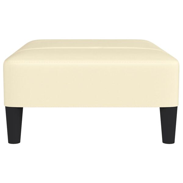 vidaXL Podn&oacute;żek, kremowy, 78x56x32 cm, sztuczna sk&oacute;ra