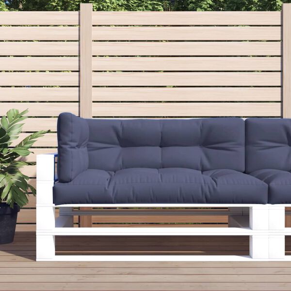 vidaXL Poduszki na sofę z palet, 3 szt., granatowe, tkanina