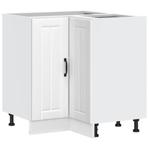 vidaXL Narożna szafka kuchenna dolna Lucca z białego drewna klejonego