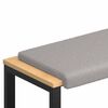 vidaXL Poduszka na ławkę Tkanina sherpa jasnoszary Głębokość 35 cm