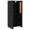vidaXL Highboard 2 pcs Czarny Dąb Materiał drewnopochodny