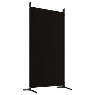 vidaXL Parawan 5-panelowy, czarny, 433x180 cm, tkanina