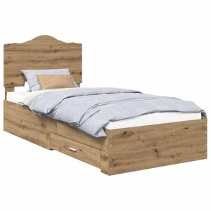 vidaXL Ramka ł&oacute;żka Dąb artisan 100 x 200 cm Drewno inżynieryjne