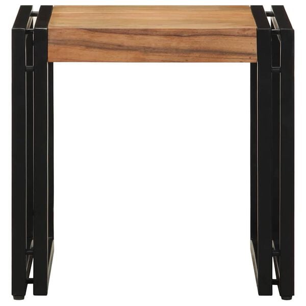 vidaXL Stolik kawowy Brązowy 40 x 40 x 38 cm Lite Drewno Akacji