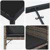 vidaXL Zestaw do jadalni w ogrodzie z poduszką 9 pcs Szary polirattan