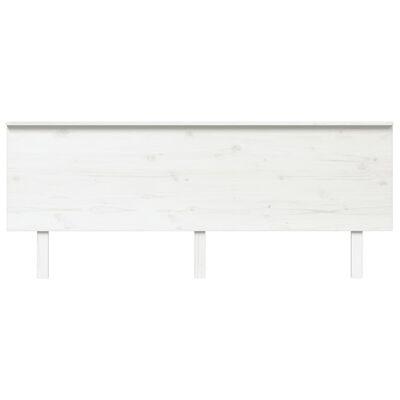 vidaXL Wezgłowie łóżka, białe, 204x6x82,5 cm, lite drewno sosnowe