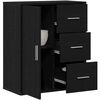 vidaXL Bufet Czarny Dąb 60 x 31 x 70 cm Materiał drewnopochodny