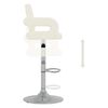 vidaXL Stołek barowy, kremowy, obity sztuczną sk&oacute;rą