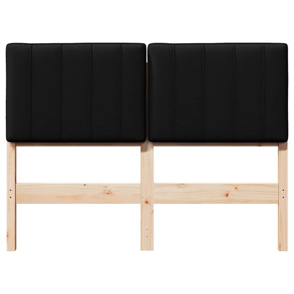 vidaXL Tapicerowane wezgłowie Z zagł&oacute;wkiem Brązowy i czarny 120 cm