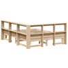 vidaXL Ł&oacute;żko z regałem, bez materaca, 140x200 cm, lite drewno sosnowe