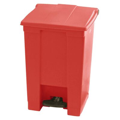 Rubbermaid Klasyczny kosz na śmieci z pedałem, 45,4 L, czerwony